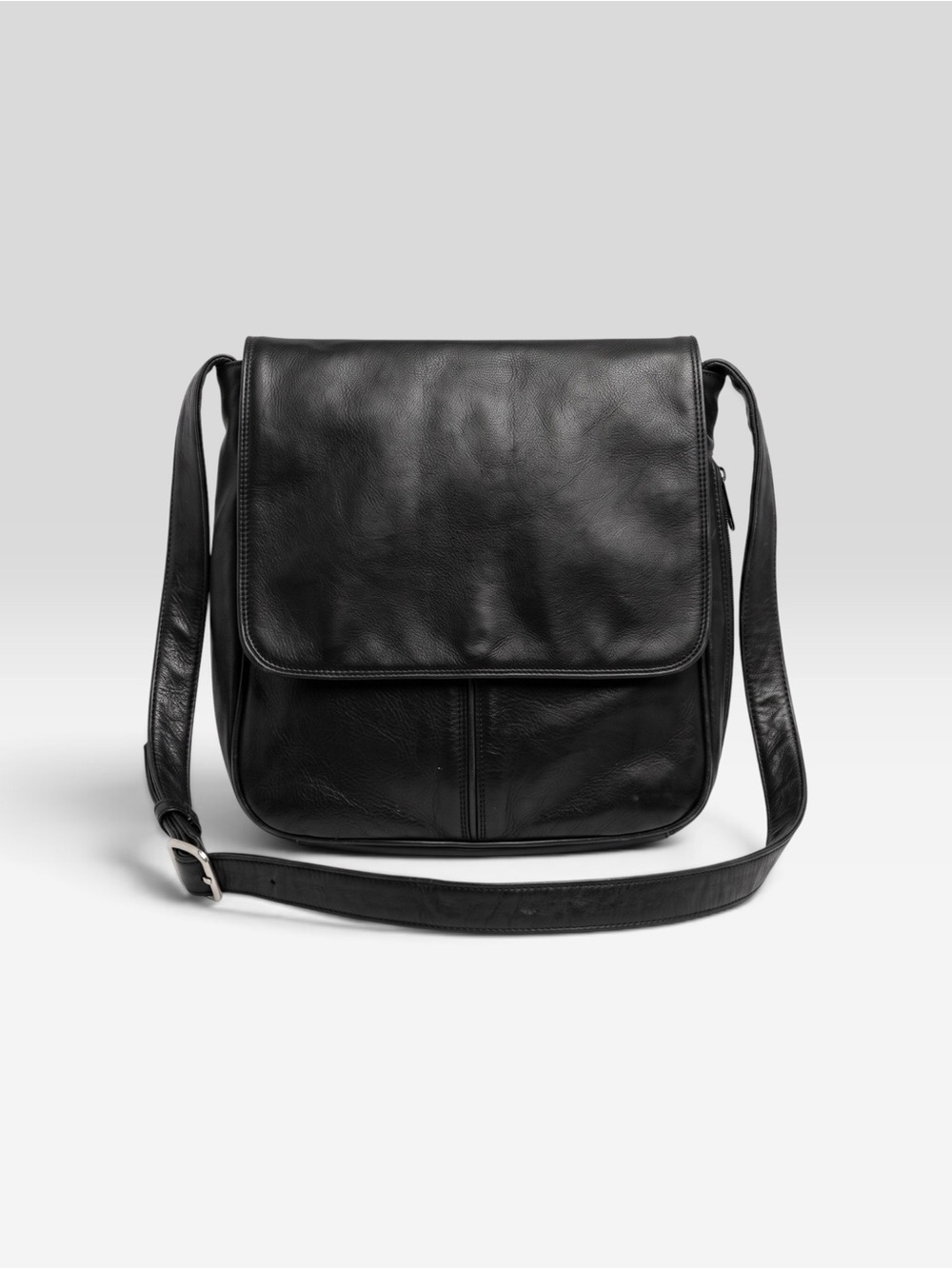 DEREK ALEXANDER CROSSBODY SADDLE BAG LEATHER